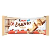 Oferta de Kinder Bueno White Chocolate Branco wafer 1 pacote com 2 unidades 43g por R$6,85 em Nordestão