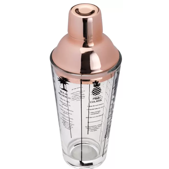 Oferta de Coqueteleira Coimbra, 500ml, Vidro/Inox - 7629 por R$18 em Novo Mundo