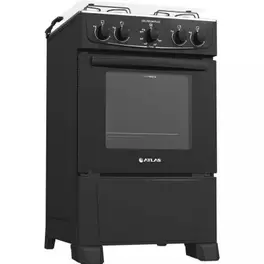 Oferta de Fogão Atlas Coliseum Plus 4 Bocas Acendimento Manual Mesa de Inox Forno 50L por R$509 em NovoLare