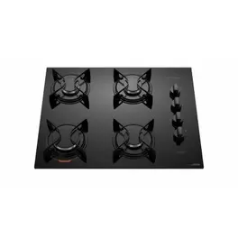 Oferta de Cooktop a Gás 4 Bocas com Mesa de Vidro Atlas Utop  Preto  Bivolt por R$368 em NovoLare