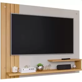 Oferta de Painel para TV até 50 Polegadas  135cm Off/Nature 2 Prateleiras Dunas Permobili por R$191 em NovoLare