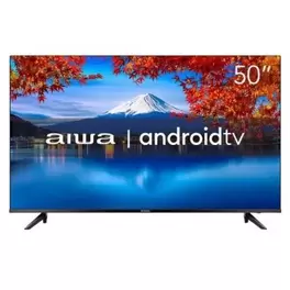 Oferta de TV Smart 50" LED Aiwa 4K Ultrafina Android HDR10 Dolby AWS-TV-50-BL-02-A por R$1931 em NovoLare