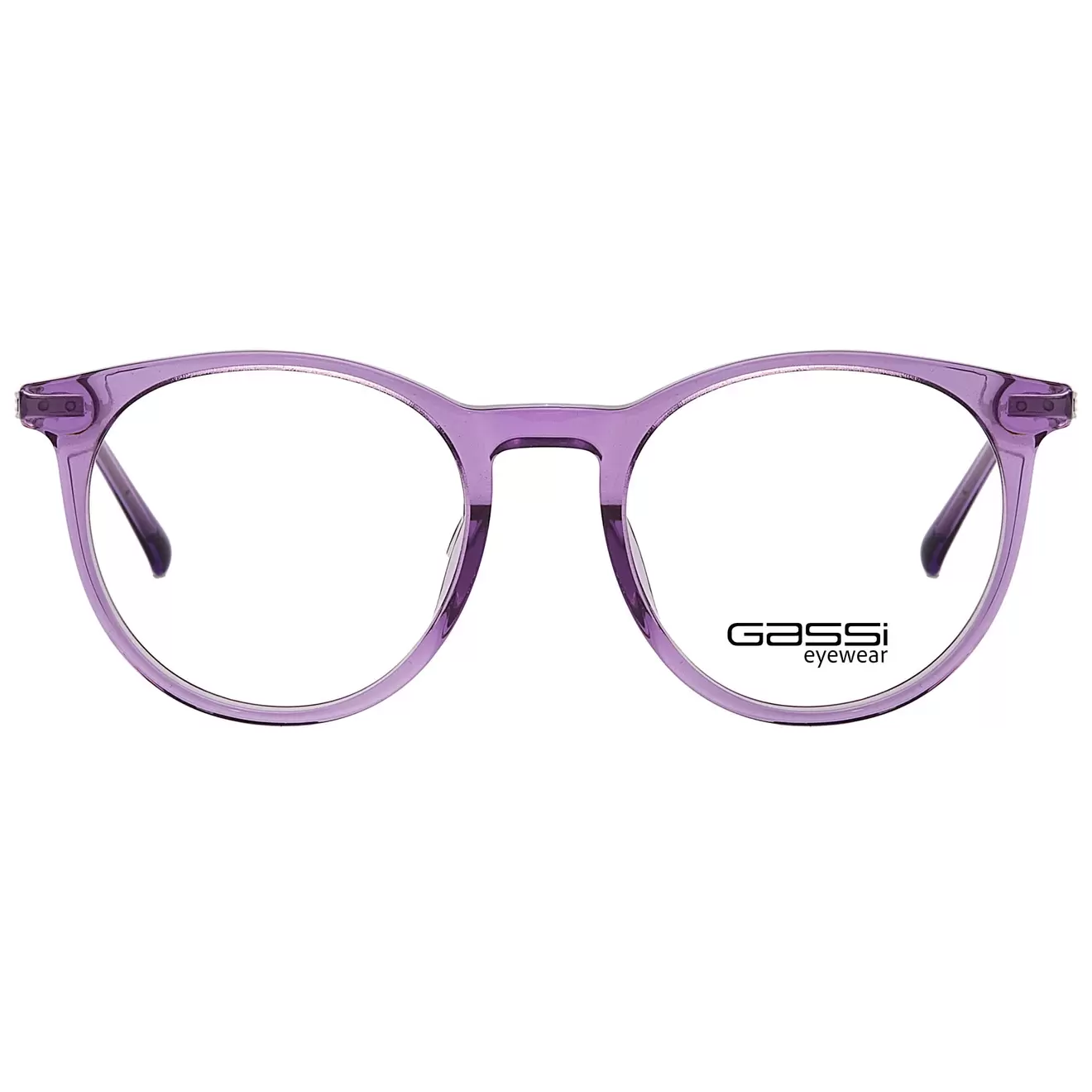 Oferta de Óculos de Grau Gassi Lena- Roxo Transparente por R$149,99 em Óticas Gassi