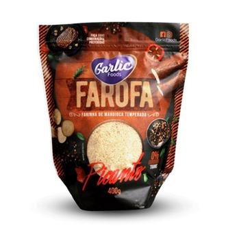 Oferta de Farofa de Mandioca Garlic Foods Picante 400G por R$8,99 em Ourinhos Hipermercado