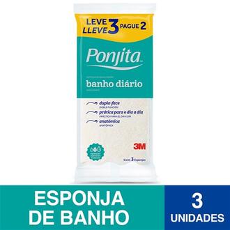 Oferta de Esponja de Banho Oferta Ponjita 3Un por R$9,19 em Ourinhos Hipermercado