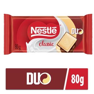 Oferta de Chocolate Duo Ao Leite e Branco Classic 80g por R$4,99 em Ourinhos Hipermercado