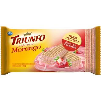 Oferta de Biscoito Wafer Triunfo Morango 105G por R$2,81 em Ourinhos Hipermercado