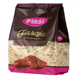 Oferta de Farofa Gourmet Tradicional Piasi 300g por R$7,99 em Ourinhos Hipermercado