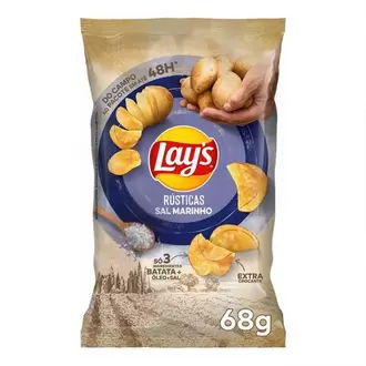 Oferta de Batata Frita Rústica Sabor Sal Marinho Lays 68g por R$8,49 em Ourinhos Hipermercado