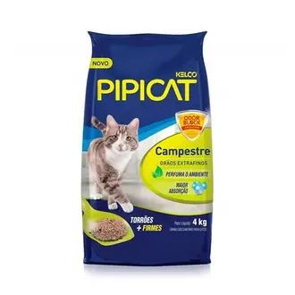 Oferta de Areia Higiênica Pipicat Campestre Grãos Extrafinos Kelco 4kg por R$15,99 em Ourinhos Hipermercado