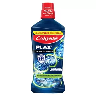 Oferta de Enxaguante Bucal Plax Odor Control Colgate 750ml por R$15,99 em Ourinhos Hipermercado