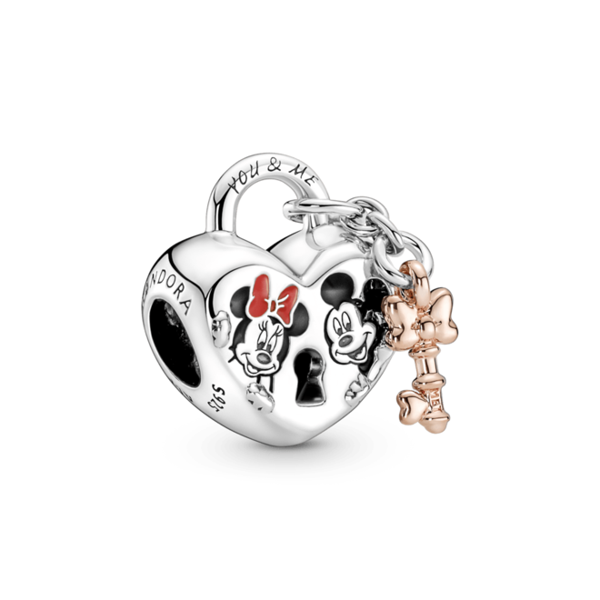 Oferta de Charm Disney Mickey E Minnie Mouse Cadeado por R$874,3 em Pandora