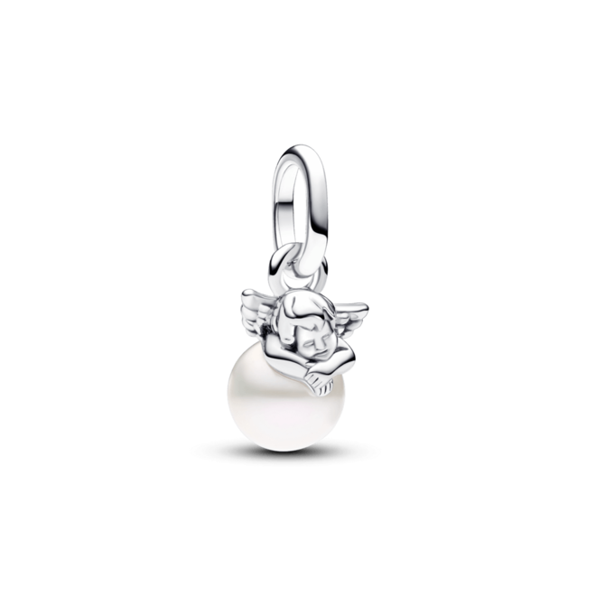 Oferta de Mini Charm De Prata Pendente Cupido E Perola por R$719 em Pandora