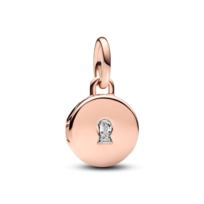 Oferta de Charm De Ouro Rose Pendente Medalhao Love Gravavel por R$874,3 em Pandora