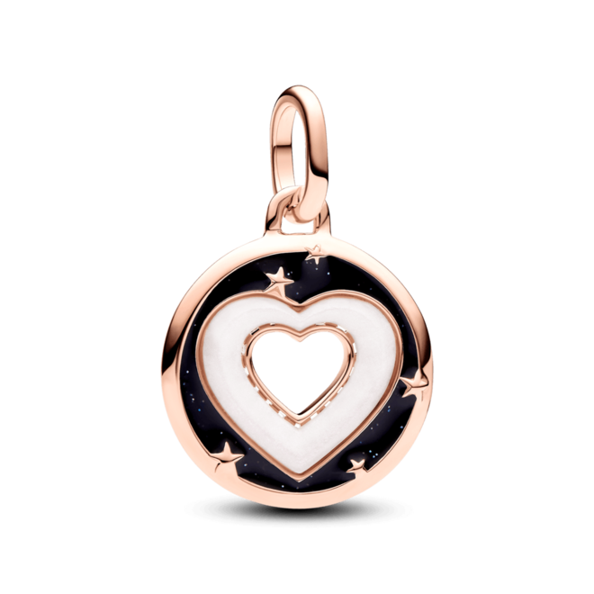 Oferta de Charm Ouro Rosé Medalhão Corações por R$989 em Pandora