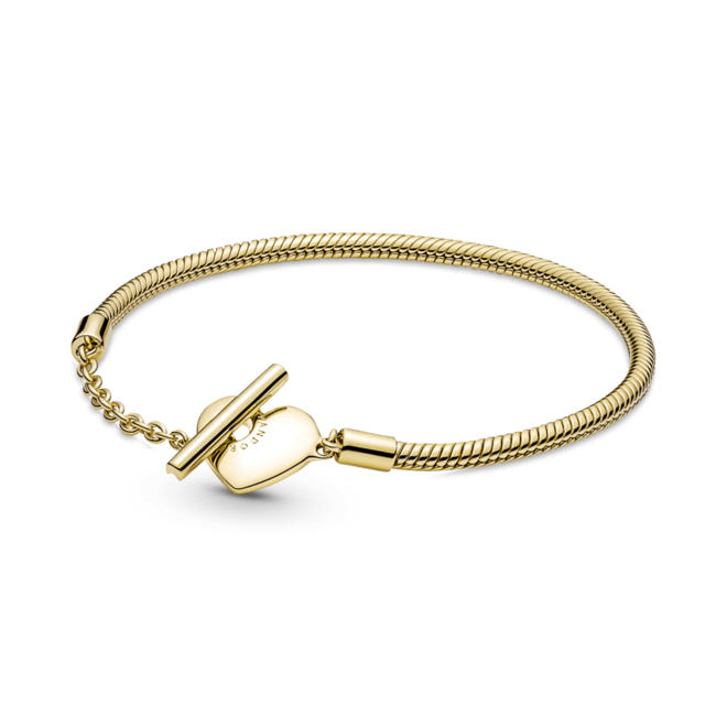 Oferta de Bracelete de Ouro em Trama e Fecho T Coração por R$2639 em Pandora