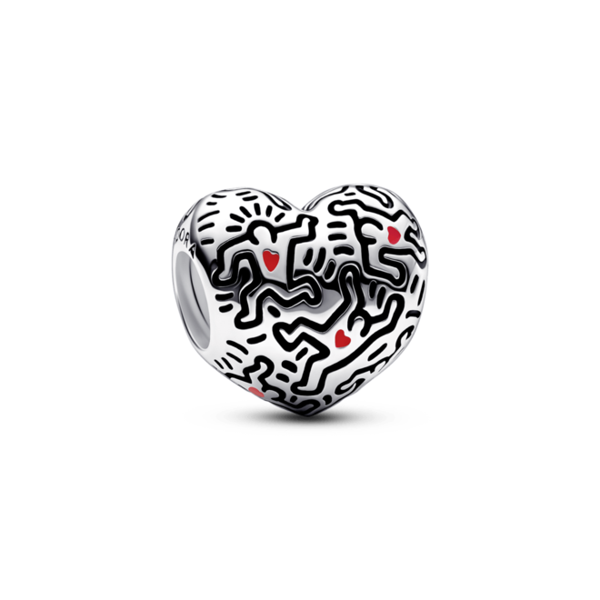 Oferta de Charm Arte Em Linhas E Pessoas Keith Haring X Pandora por R$657,3 em Pandora