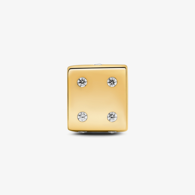Oferta de Charm Ouro Dado Com Zirconias por R$1119 em Pandora