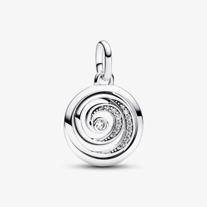 Oferta de Charm Prata Medalhão Espiral Gratidão por R$789 em Pandora