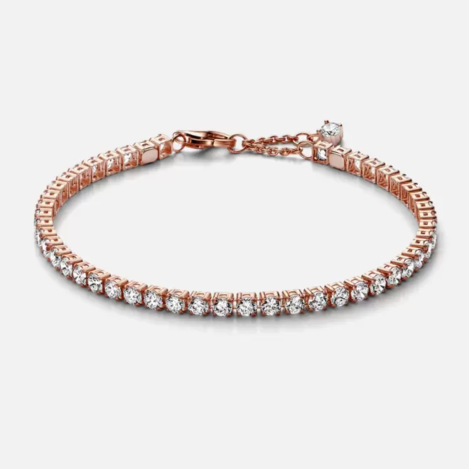 Oferta de Bracelete Rosé Fila de Zircônia Transparente por R$1308,3 em Pandora