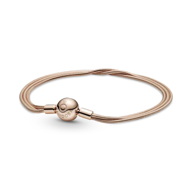 Oferta de Bracelete Pandora Moments Rose™ Em Trama por R$1245,3 em Pandora