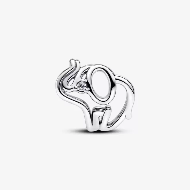 Oferta de Charm Prata Elefante por R$199,5 em Pandora