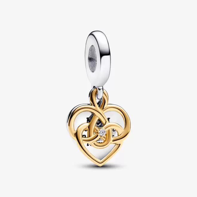 Oferta de Pingente De Diamante Charm Gravavel Coracao De Mae por R$972,3 em Pandora