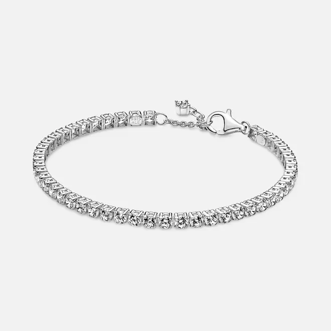 Oferta de Bracelete Prata Cravejado Zircônia Transparente por R$1699 em Pandora