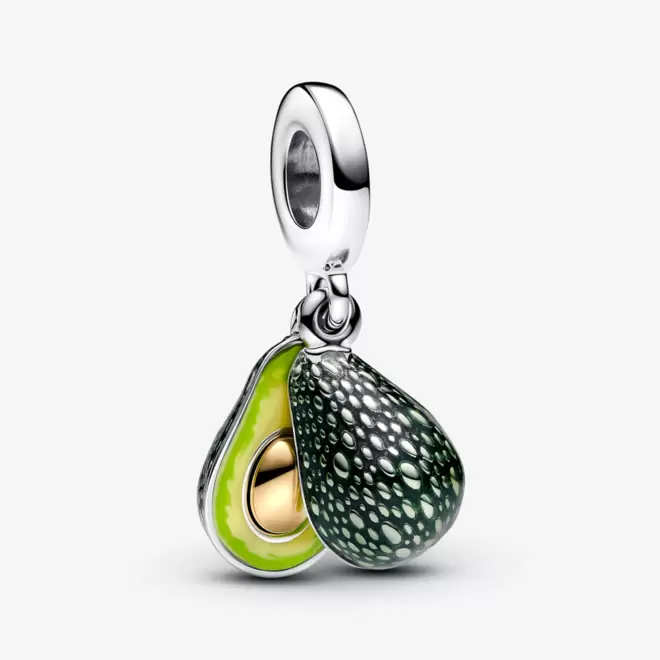 Oferta de Charm Pendente Abacate Verde em Dois Tons por R$1279 em Pandora