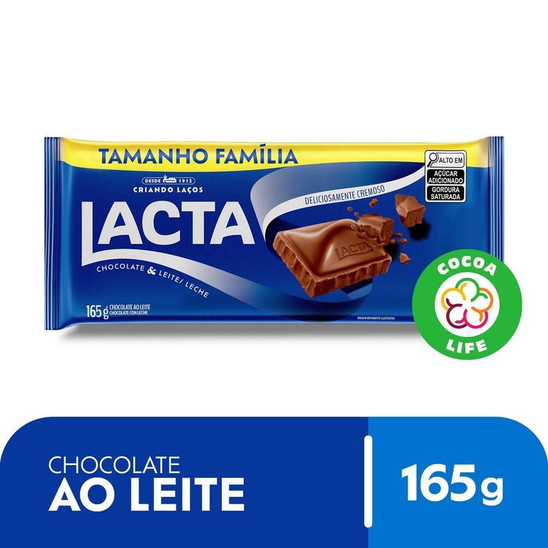 Oferta de Chocolate LACTA ao Leite 165g por R$13,8 em Pão de Açúcar