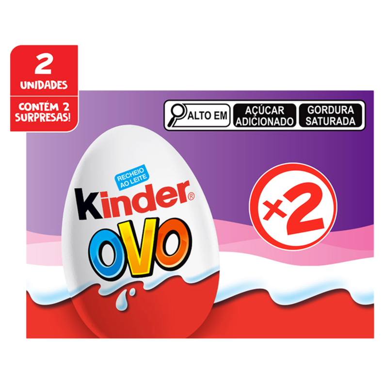 Oferta de Pack Chocolate Recheio ao Leite Applaydu Kinder Ovo Roxo Caixa 40g 2 Unidades por R$19,29 em Pão de Açúcar