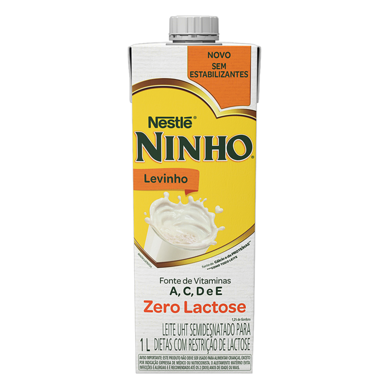 Oferta de Leite UHT Semidesnatado Zero Lactose Nestlé Ninho Levinho Caixa com Tampa 1l por R$7,29 em Pão de Açúcar
