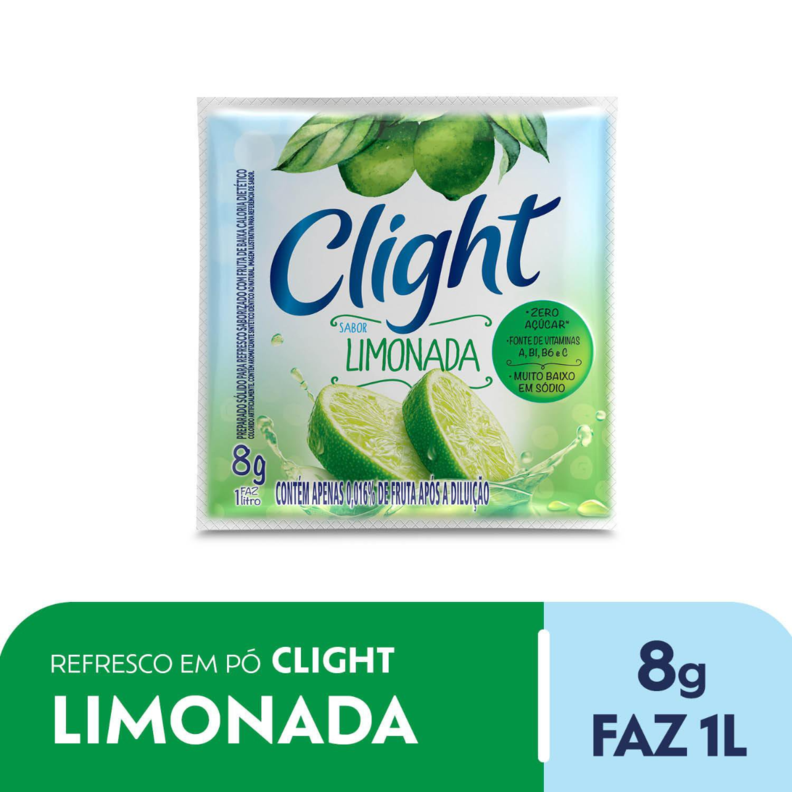 Oferta de Refresco em pó Clight Sem Açúcar Limonada 8g por R$1,69 em Pão de Açúcar