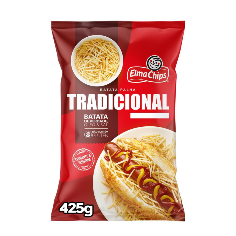 Oferta de Batata Palha Tradicional Elma Chips Pacote 425G por R$32,79 em Pão de Açúcar