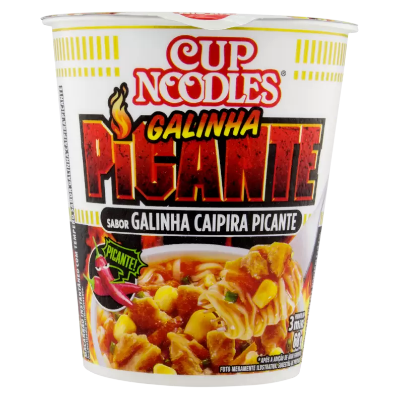 Oferta de Massa Instantânea Galinha Caipira Picante Nissin Cup Noodles Copo 68g por R$5,29 em Pão de Açúcar