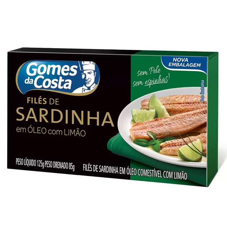 Oferta de Filé de Sardinha com Limão GOMES DA COSTA 125g por R$14,49 em Pão de Açúcar