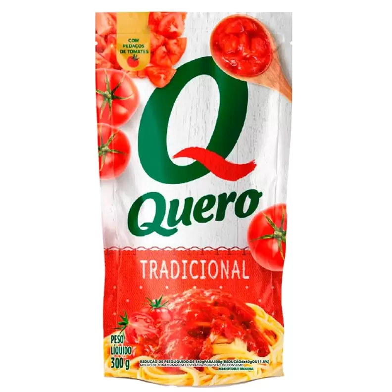 Oferta de Molho de Tomate Quero Tradicional 300g por R$2,19 em Pão de Açúcar