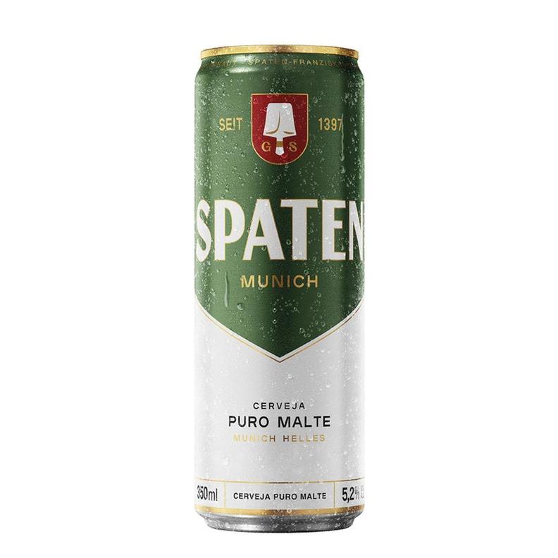 Oferta de Cerveja Munich Helles Puro Malte Spaten Lata 350ml por R$4,39 em Pão de Açúcar