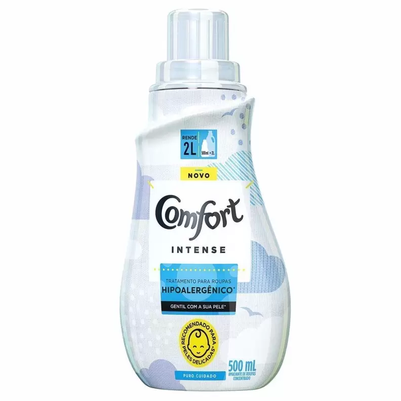 Oferta de Amaciante Concentrado Comfort Intense Puro Cuidado 500ml por R$14,24 em Pão de Açúcar