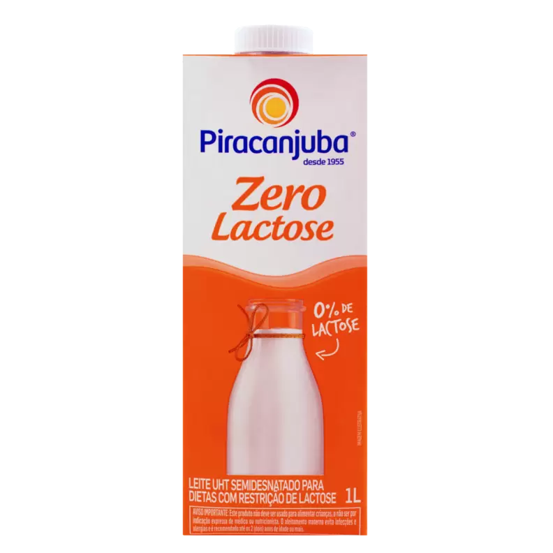 Oferta de Leite Semidesnatado Piracanjuba Zero Lactose 1L por R$7,49 em Pão de Açúcar