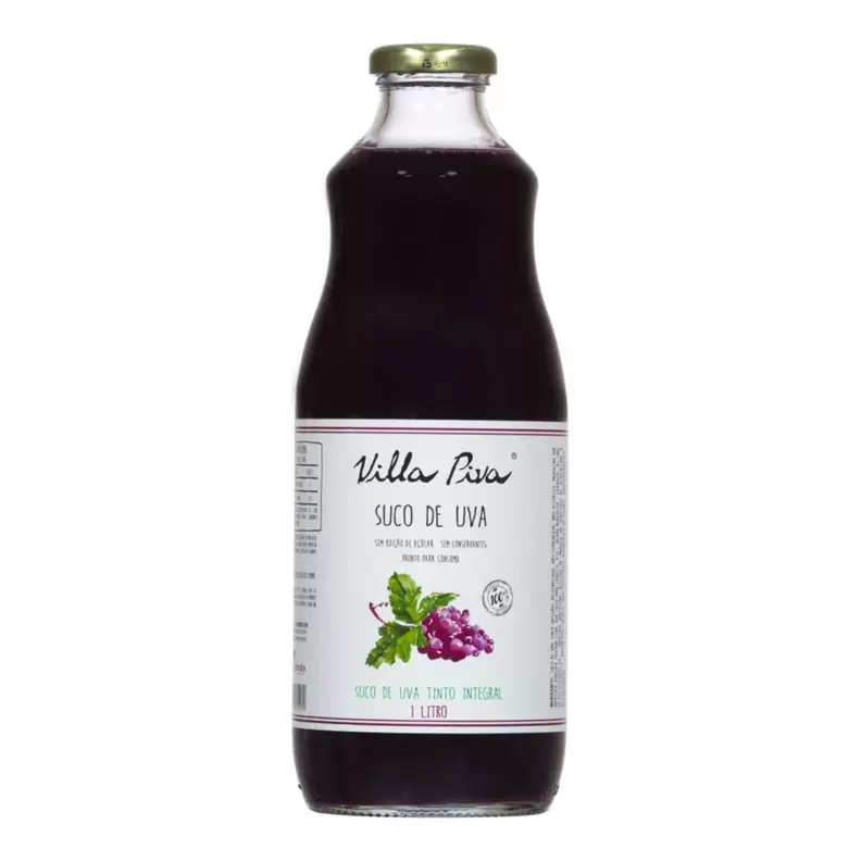 Oferta de Suco Integral Uva Tinto Villa Piva Garrafa 1l por R$20,99 em Pão de Açúcar