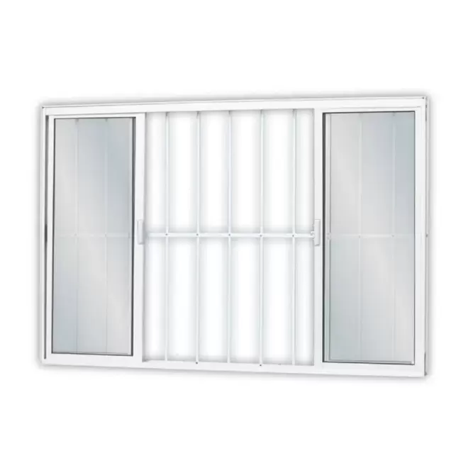 Oferta de Janela De Correr Em Alumínio Com Grade Vidro Mini Boreal 4 Folhas MGM 100x120cm Soft Branco (MP) por R$626 em Lojas Bemol