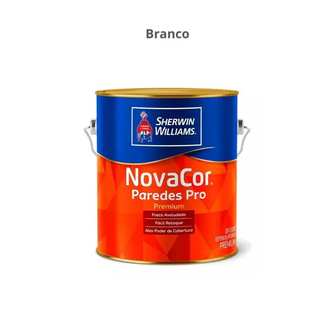 Oferta de Tinta Acrílica Sherwin-Williams Premium Fosco Aveludado Novacor Paredes Pro 3,6L 38500001 Branco (MP) por R$109 em Lojas Bemol