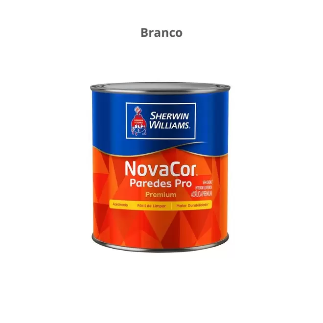 Oferta de Tinta Acrílica Sherwin-Williams Premium Acetinado Novacor Paredes Pro 3,6L 38600001 Branco (MP) por R$124 em Lojas Bemol