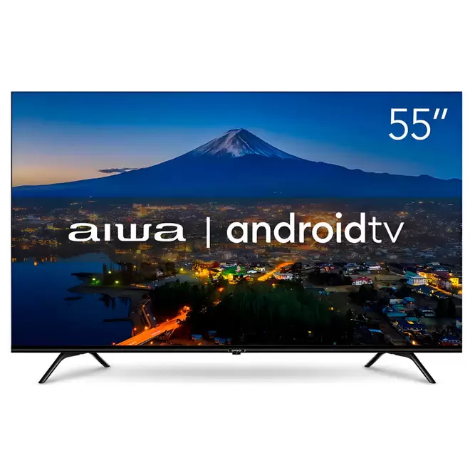 Oferta de Smart TV 55 Polegadas LED Android 4K Borda Infinita Aiwa Aws-TV-55-BL-01 5504 Bivolt (MP) por R$2950 em Lojas Bemol