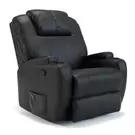 Oferta de Poltrona Dix Ultra Conforto Reclinável Glider Manual com Porta Copos - Corino Preto por R$2290 em Lojas Becker