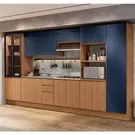 Oferta de Cozinha Modulada Completa Kappesberg Ciela 390X220X52 18 Portas e 03 Gavetas - Canela/Azul por R$5223 em Lojas Becker