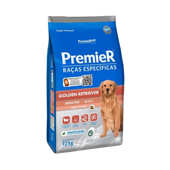 Oferta de Ração Premier Raças Específicas Golden Retriever para Cães Adultos - 12kg por R$220,41 em Petz