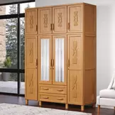 Oferta de Guarda-Roupa Casal 8 Portas e 2 Gavetas com Espelho em Madeira Tozzeto Dallas por R$2369 em Liliani