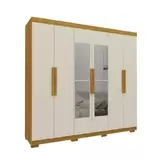 Oferta de Guarda Roupa Casal Gelius Imperio 6 Portas com Espelho por R$1499 em Liliani